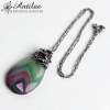 Zielono-fioletowy agat wire wrapping