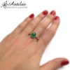 Pierścionek z zielonym onyksem, antilae, biżuteria autorska