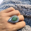 Ranae - Masywny pierścionek z turkusem, r. 14,5